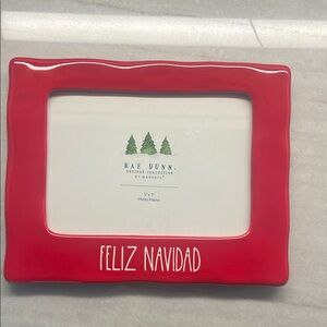 Rae Dunn Red Feliz Navidad Photo Frame